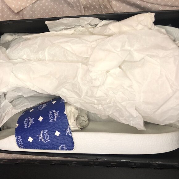 MCM Lifestyle Slide Blue & White – Size 12 - Picture 5 of 6
